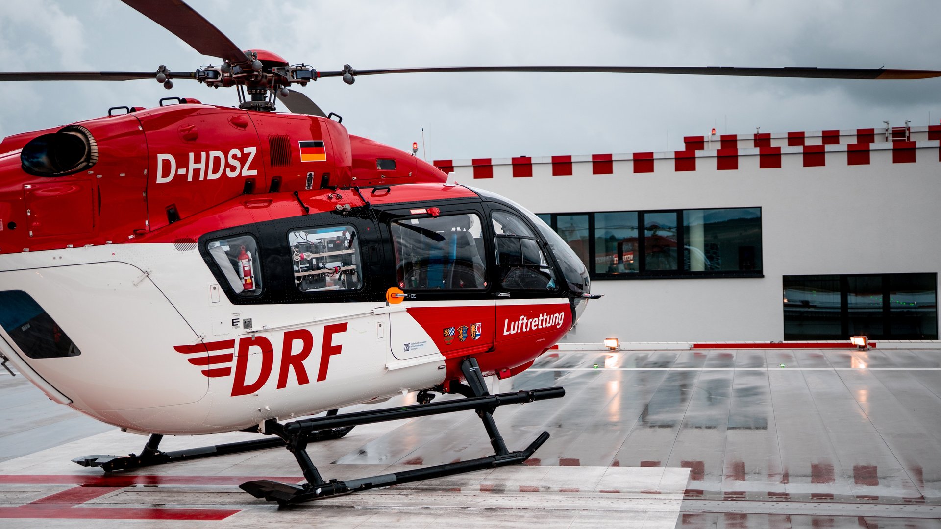 Rettungshubschrauber am Klinikum Weiden