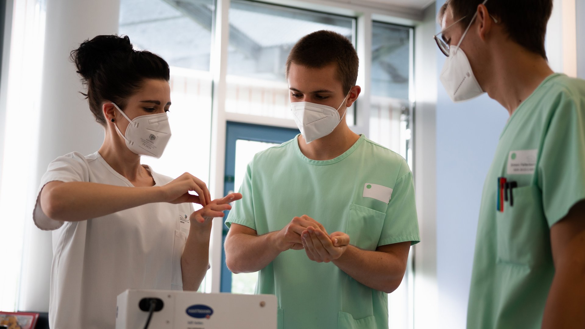 Hygieneschulung mit Auszubildenden