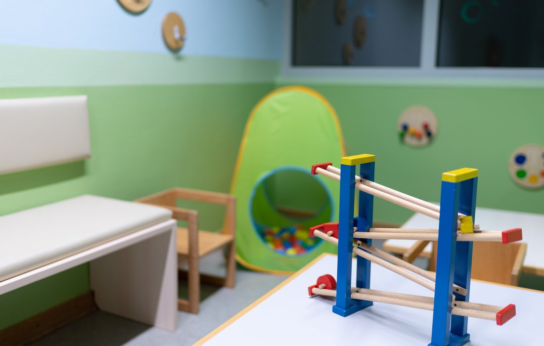 Spielsachen in Behandlungszimmer