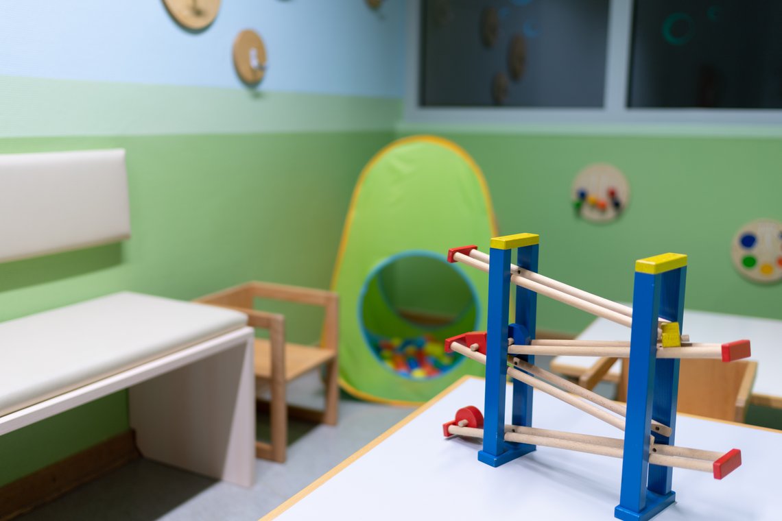 Spielsachen in Behandlungszimmer