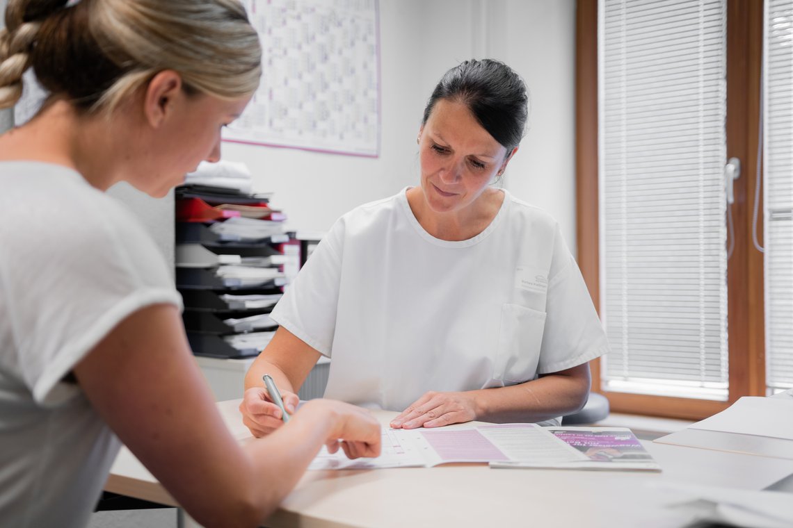 Aufnahmegespräch im Krankenhaus